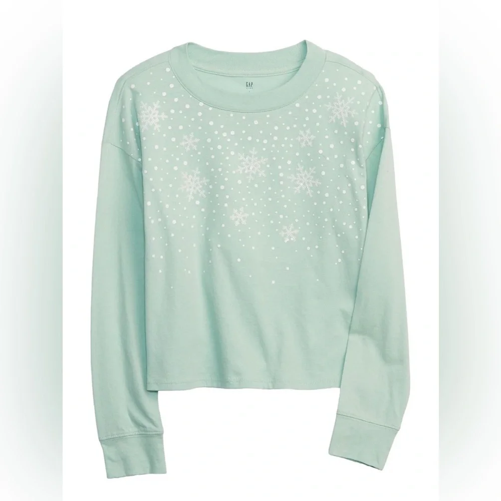 - GAP Girls' Long Sleeve Graphic Tee T-Shirt Christmas Size L